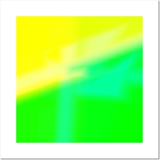 yellow green abstract texture Posters and Art